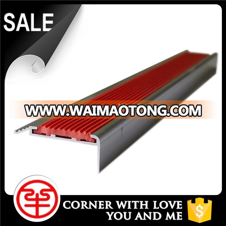 Factory Direct Sale Anti-slip Black Metal Aluminum Ceramic Tile Edging Stair Nosing